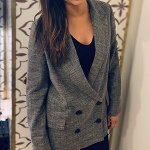 All saints HELEI double breast plaid check blazer